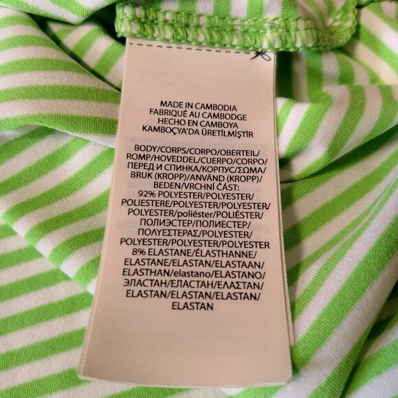 Ralph Lauren RLX Polo Shirt Men Large Green White Stripe Caves Valley Golf Club - Picture 15 of 16